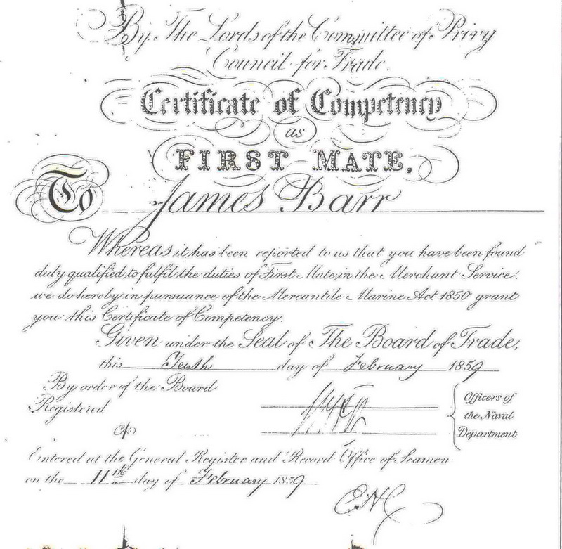 First Mate Certificate